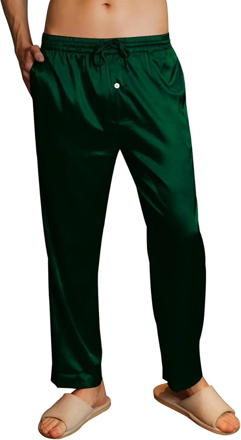 YIMANIE Men's Silk Pajama Pant Comfy Soft Lounge Sleep Pants