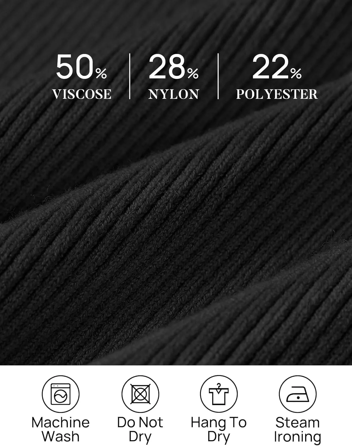 ZESICA Women's Turtleneck Long Sleeve Shirts Spring Basic Tops Slim Fitted Ribbed Knit Sweater